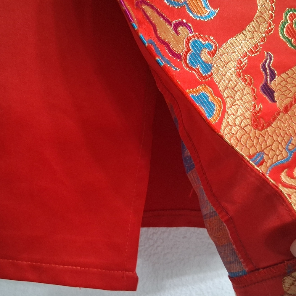 Milaross  Boy's AO DAI Red Dragon Print Garment - Picture 4 of 9